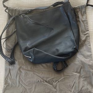 Like New All Saints Kita multi strap leather bag